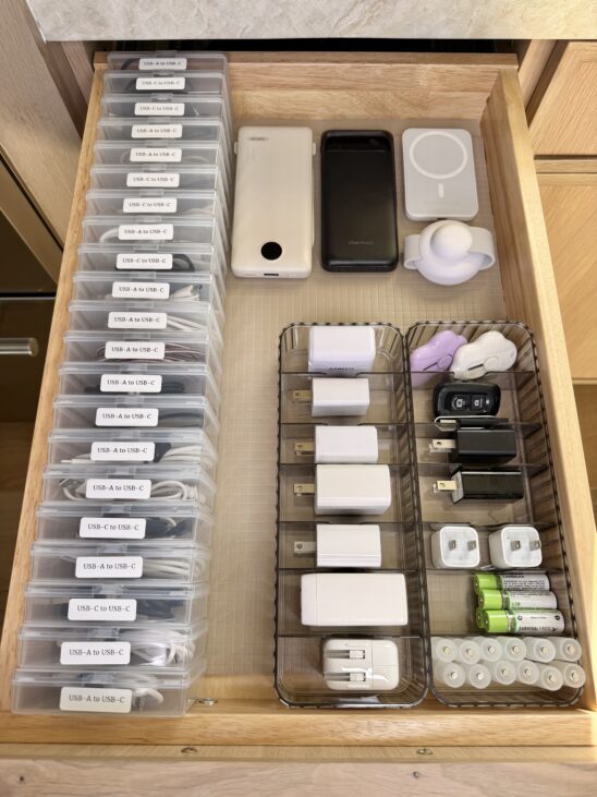 tech drawer organization