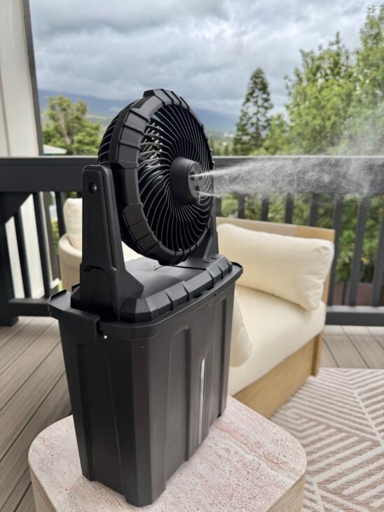 portable misting fan