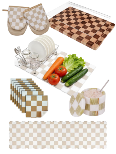 checkered kitchen finds