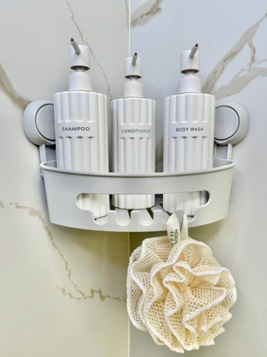 corner shower caddy
